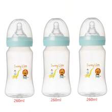 1pc/2pcs Baby Milk Bottle, 5cm Diameter, PP Material, Heat Resistant Up To 120°C, Microwave Body, Clear Measurement Marks, Soft Nipple, Convenient For Baby Daily Use