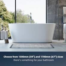 67 Inch Freestanding Bathtub, Acrylic Soaking Bathtub With Chrome Drain And Overflow, Standalone Ergonomic Tub For Bathroom Relaxation, Deep Design For Family And Guest Use, White - 白色-1 - 查看 5
