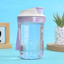 1pc Outdoor Sports Water Bottle With Carrying Strap, Portable Plastic Cup Suitable For Various Outdoor Activities