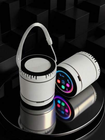 JMMO 1pc 60mm60mm63mm New Arrival Abs Shell Bluetooth 53 Ai Voice Control 20h Long Battery Life Ip67 Waterproof Dustproof Powerful Deep Bass Rgb Dynamic Light Card Support Usb C Fast Charge Hands Free Call Anti Scratch Black White Blue Wireless Speaker Ideal For Christmas Outdoor Adventurers Camping Hiking Beach Party Travel Summer 2025 Hot Pick Portable Mini Subwoofer Noise Canceling Clear Sound