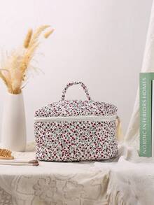 1件個性化刺繡花卉化妝包/收納袋，大容量，多功能客製化禮物，伴娘禮物，伴娘邀請禮物，單身派對禮物，旅行收納袋，母親節禮物，送給她的禮物 - 彩色 - 查看 16