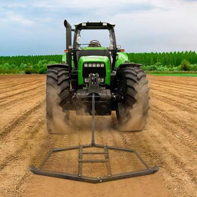Gradilla de Arrastre para ATV de 74" de Ancho, Rastrillo para Nivelación de Caminos y Preparación de Césped, Accesorio Duradero para UTV y Tractor