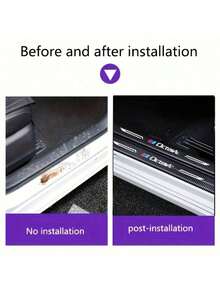 4pcs Car Door Sill Leather Protector Decorative Strips For Octavia - 4PCS - View 5