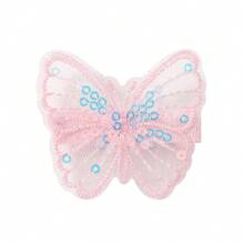 Set de 3 pinzas para el cabello de niña con corazón rosa y lazo, pasadores para el cabello con bordado de brillo, accesorios para el cabello como regalo del Día de San Valentín