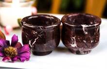 Radicaln Marble Shot Glasses 2" Inches White Handmade Whiskey Glass For Drinks, Vodka &Amp; Tequila, Ideal Drinking Glasses Set Of 2 For Home Bar Decor - ColorC - 查看 1