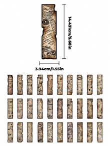 30张复古旅行日记书签，趣味做旧别致设计，纸质书签，个性化趣味阅读标记，书籍装饰书签 - 办公用品，趣味礼物 - 彩色 - 查看 7