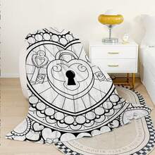 Adult Coloring Book Blanket - & Floral Mandala Heart Design With Love Lettering, Soft Flannel All-Season Cozy Throw For Relaxing Art Activity, Valentine'S Day Gift For Women & Men, Romantic Couples Gift Idea, Durable Bedspread Or Couch Cover Four Seasons Universal Multifunctional Blanket/Perfect Gift, 2D Printing Him, Her Gifts For Her, Him, Family, Boyfriend, Girlfriend, Father, Family, Mother, Lover, Daughter, Son, Grandfather, Grandmother, Friend, Classmate, Pet. Perfect Nap, Camping, Travel, Home, Daily Life, Office Decoration, Birthday, Anniversary, Valentine's Day, Thanksgiving, Christmas, Halloween, Mother's Day, Father's Day, Wedding, New Year Gifts,Back To School Season,Graduation Gift,Sofa,Bed,Car,Bedroom,Living Room,Office, Outdoor Camping, Beach,Wall Decoration,Newly Expanded Themed Collections To Meet A Variety Of Styles And Scenar. - 多色11 - 查看 3