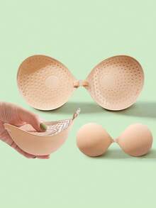 5cm Thick Invisible Adhesive Bra Pads, Skin-Colored Bra Inserts For Strapless Dresses, Uplift And Enhance Bust For Small Chest Women