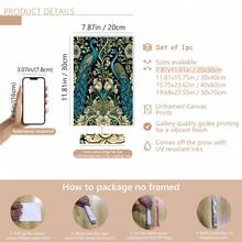 1 bức tranh tường cổ điển William Morris hình chim công và vườn Kew ở London - Tranh áp phích hoa trang nhã, thích hợp để trang trí nhà cửa, phòng ngủ, phòng khách, phòng tắm, tường nhà. Có thể mua tranh kèm khung. - Nhiều màu - Xem 20