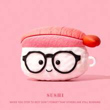 Funda bonita de dibujos animados de Sushi 3D para AirPods 4 2024, funda para auriculares inalámbricos Bluetooth para AirPods 3 2 1, caja de carga para AirPods Pro 2 - Montaña de nieve - Ver 10
