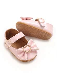 Zapatos de estilo Mary Jane suaves y elegantes para niñas bebé, de 0 a 1 año, para primavera/otoño - Rosa - Ver 3