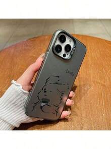 1 Funda de Smartphone de Material IMD con Patrón de Animal Similar a Piel Dibujado a Mano, Cubierta Protectora de TPU para Teléfono Móvil, Adecuada para Apple17/ 16/15/14/13/12/11/XS/XR/X/7/8/Plus/Pro/Max, Compatible con Galaxy - Negro - Ver 4