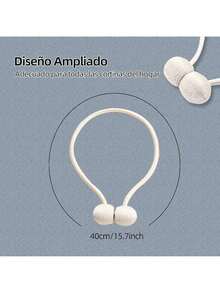 Estilo4 Piezas Sujetador De Cortinas, AlzapañOs Para Cortinas, Fuertes Propiedades MagnéTicas,Cinta MagnéTica Decorativa Para Cortinas, Accesorios Para Cortinas,PropóSito Decorativo(Gris Oscuro)VersióN Mejorada - amarillo pálido - Ver 7