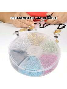 EstiloAnillos de Salto de Colores, 1080 Piezas 6 Colores Anillos de Salto Abiertos Joyería de Aluminio Mixto Coloridos Abiertos de Hierro Creación Kit Cierres para Manualidades DIY LlaverosVersión mejorada - 1 - Ver 4