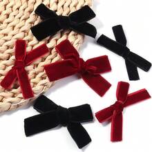 10pcs Velvet Bow Ties, Vibrant Colors Including Burgundy And Red Ribbon, Hair Accessories Bows Suitable For Holidays, Wreaths, Gift Baskets, Wedding Decorations, Sewing And Crafts - Multicolor - View 9