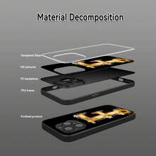 Letra F dorada con patrón de flores y gemas, adecuada para funda de  17 Pro Max, funda de  16 Pro Max/14/15/15 Plus/13P/12/11/7/6/8P/X/XR/XS Max, funda protectora de vidrio a prueba de golpes de doble cara de alta estética - Colores mixtos - Ver 9