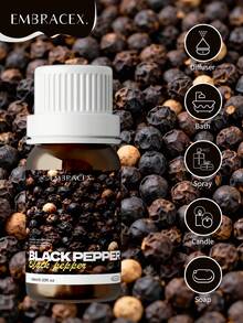EMBRACEX. 22種植物精油 10ml 迷迭香精油、檀香精油，包含肉桂、乳香、薄荷、檸檬草、尤加利、生薑、茶樹、廣藿香、雪松、白麝香、艾草、香茅、黑胡椒、牛至、茴香、佛手柑、橙花、茉莉、丁香，適用於芳香療法擴香器、蠟燭製作、擴香器、禮品，適合男女使用，亦可用於汽車空氣清新劑、皮革護理等 - 精油 - 查看 22