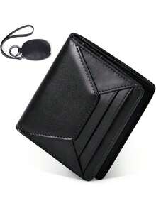 EstiloCarteras Para Caballero Piel, Cartera Hombre Con Monedero, 10 Ranuras Para Tarjetas, Billetera Con Monedero, Billetera Hombre Con ProteccióN RIFD, Ligero Y Delgado, NegroVersióN Mejorada - Negro, sin billetera - Ver 9