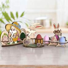 New - Bunny Egg Holder - Easter Bunny Egg Stand - Easter Egg Stand Set - Recommended Holiday Gift - Multicolor - View 2