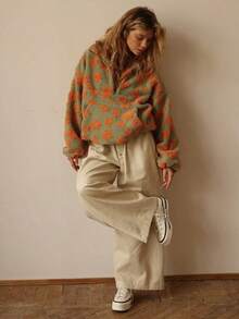 Women Sweatshirts - 黃綠色 - 查看 3