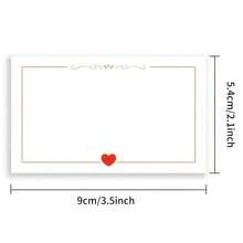 50 carte bianche con temi di San Valentino, adatte per matrimoni, compleanni, anniversari, vacanze, etichette regalo, biglietti d'auguri, carte da portafoglio, biglietti da visita, biglietti d'auguri bianchi e regali per insegnanti - Multicolore - Visualizzare 3