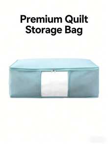 Large Storage Bag - Canvas Wardrobe Storage Bag With Reinforced Handles, Waterproof, Multipurpose, Foldable And Timeless Design For Storing Clothes, Blankets, Quilts, Bedding - Grey, Under Bed Storage - Multicolor - View 8