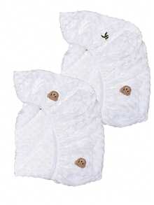 2 piezas Juego de sábanas para bebé engrosadas, unisex, sábana ajustable con bordado de animales para cama de niños, estilo Ins, se ajusta a colchones rectangulares, redondos y ovalados, ajuste flexible para diferentes tamaños de cuna/colchoneta de bebé - Multicolor - Ver 8