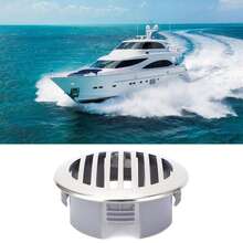 3.5-Inch Polished, Clip-On Decorative 316 Stainless Steel Air Vent Grille For RVs, Yachts, And Boats; Air Intake/Exhaust Vent Cover; Weather-Resistant Vent Cover (81932SS-HP)