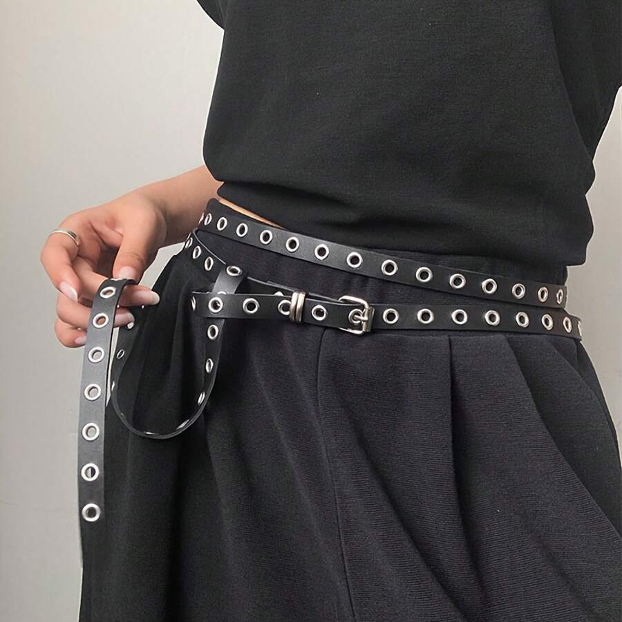 Women's Belt - 2025 New Style, Versatile PU Leather Accessory, Suitable For Daily Outfits - 黑色 - 查看 1