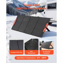 150W Foldable Monocrystalline Solar Panel, 23% Efficiency Portable ETFE Mono Solar Panel Charger With MC4 Output, Type-C, QC3.0 USB & DC Ports, IP67 Waterproof For Power Stations Camping Hiking - 1*150W - View 5