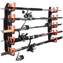 2pcs Fishing Rod Holder Rack, Suitable For Garage, Wall Or Ceiling Installation, Can Hold Up To 10 Rods, Great For Fishing Enthusiasts (Fishing Rods Not Included)
