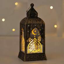 مصباح رياح قلعة بشكل هلال وكوكب LED لرمضان، مصباح ديكوري رجعي للمنزل، عيد الحب، عيد الفطر، إضاءة جو ديكور مكتبية - فانوس القلعة - مشاهدة 7