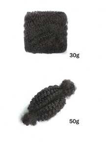 Bulk African Curly Human Hair, Natural Hair, Pre-Puffed Springy Twist Braids, Pre-Stretched Coiled Hair, For Making Micro Braids, Twist Braids, Dreadlocks Extensions, Dreadlocks Repair, Mini Twist Braids
