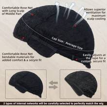 Peluca rizada corta con flequillo, peluca rizada esponjosa y voluminosa, peluca rizada grande, suave y esponjosa, cabello sintético natural, adecuada para uso diario y fiestas - Burdeos - Ver 10