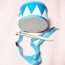 6-Inch Wooden Educational Musical Instrument Hand Drum, Adjustable Waist Belt, Suitable For Kindergarten Performance, Orff Snare Drum - Multicolor - View 8