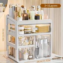 Opbergdoos en -rek voor cosmetica - 28cm/11.02 inches 3+1 lagen [schuine bovenkant + hoge fles stijl] - Bekijken 5
