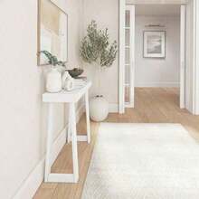 Mesa Consola de Madera iza de tablón + viga 36 Pulgadas Mesa de sofá Mesa de Entrada Estrecha para Pasillo detrás del sofá Sala de Estar vestíbulo fácil Montaje Color Blanco - Multicolor - Ver 7