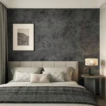 1 Roll Of Grey Cement Crack Self-Adhesive Wallpaper, Industrial Style Concrete Waterproof Removable Sticker, Suitable For Living Room, Kitchen, Bedroom, Bathroom Background Wall, Cabinet Countertop, Home Decoration Wall Panel, Furniture Renovation, Diy Tear Off Wallpaper, 40cm * 500/300/100cm - Dark Grey - View 6