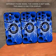 Funda de teléfono con espejo y diseño de relámpagos de los Orlando Magic. También funciona como espejo y es compatible con  17,  16 Pro Max,  15 Pro Max,  13 y  12. Fabricada en TPU, ofrece protección contra golpes y caídas. Ideal para cualquier aficionado al baloncesto, esta funda es un regalo ideal para familiares, amigos, novios o novias, y es perfecta para cumpleaños, festividades o eventos deportivos. - Negro - Ver 4