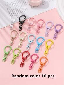 5/10/15/20pcs Assorted Color D-Ring Buckle, 8-Shaped Buckle, Key Chain, DIY Handmade Bag, Doll, Small C-Shaped Buckle, Jewelry Accessories - Random Color - Colorful Small C Buckle - View 6