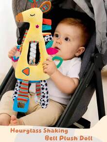 1pc Cute Multi-Functional Grab Training Doll, Baby Stroller Hanging Plush Doll With Rattle, Crinkle Paper And BB Device, Suitable As Newborn Baby Gift