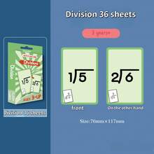 36pcs/Set Early Learning Addition, Subtraction, Multiplication, Division Flash Cards, Reusable Vertical Calculation Learning Cards, Math Learning Educational Cards, Colorful Flashcards Visual Education Tool For School, Students, Stationery, School Supplies, Back To School, Christmas Gift, Home Education - Multicolor 2 - View 9