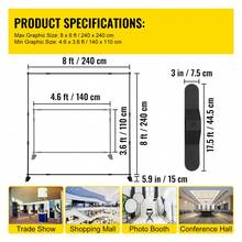 8x8 To 12x10 Ft Backdrop Stand, Adjustable Backdrop Banner Stand For Wedding, Party, Event, Photography, And Exhibition - 8x8 ft - View 7