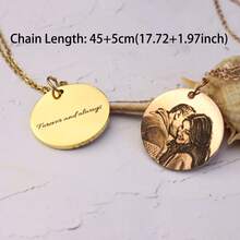 Dây chuyền ảnh cá nhân hóa, Dây chuyền chân dung tùy chỉnh, Quà tặng Ngày Valentine, Quà tặng Ngày của Mẹ, Quà tặng cho bố, Quà tặng cho cô ấy - Ảnh nhiều màu - Xem 6