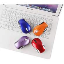 Mini mouse inalámbrico pequeño para viajes óptico portátil mini ratones inalámbricos con receptor USB para PC portátil y computadora (naranja) - Blanco - Ver 9