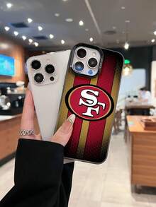 Estuche para teléfono con patrón de panal de los San Francisco 49ers Compatible con estuches para teléfonos ,  17,  16 Pro Max,  15 Pro Max,  13 y  12 Duradero, a prueba de golpes y elegante Una excelente opción para familiares, amigos, seres queridos, novios/novias y regalos de Navidad y Año Nuevo - Negro - Ver 3