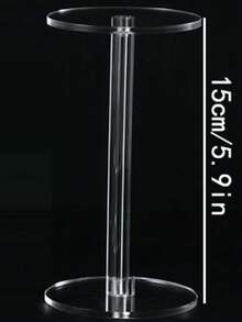 Acrylic Round Transparent Display Stand, Small Acrylic Display Stand For Cosmetics, Perfume, Jewelry, Watches - Clear - View 8