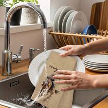 2/4/6/8/10/12pcs Vintage Western Cowboy Horse Kitchen Towels - Quick-Dry Absorbent Reusable Dish Cloths With Western Ranch Design, Durable & Fabric For Home, Hotel, Or Western-Themed Decor - Rustic Cowboy & Horse Pattern Dish Towels - 多色7 - 查看 4