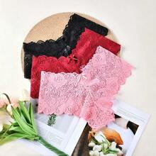 18-Piece Set Of Low-Waisted, Sexy Lace Panties In Plus Sizes (M-XXL). They Hug Your Curves, Breathe Well, And Keep You Comfy All Day. From Our Elegant Collection, With Bowknots, They Suit Any Look, For Daily Wear Or Special Moments. - Nhiều màu - Xem 4