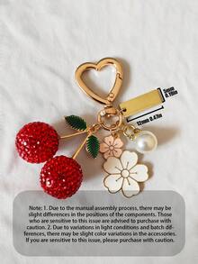 Loving Pu Leather Key Bag, Personalize Your Name.Niche Key Storage Bag,Heart-Shaped Car Keychain Made Of Ultra-Fine Faux Leather, Personalized Heart Keyring, Retractable Key Fob, The Retractable Keychain Is Compact And Stylish, Prevents Lost Keys, And Is Detachable.Valentine's Day Gift.Valentine's Day Gift.Back-To-School Season, Office And School Supplies - Multicolor - View 10